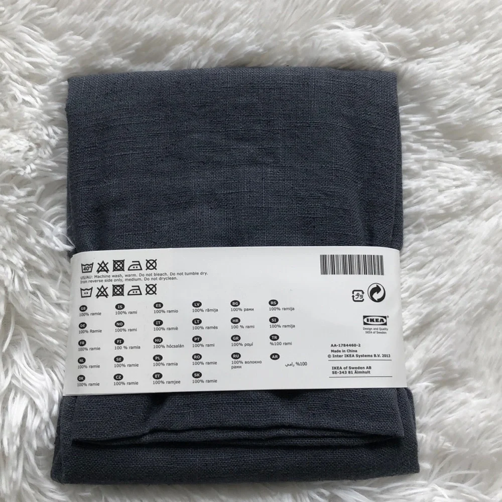 IKEA dark grey linen pillow cover